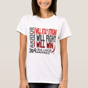 Muntlig cancerkrigare t-shirt