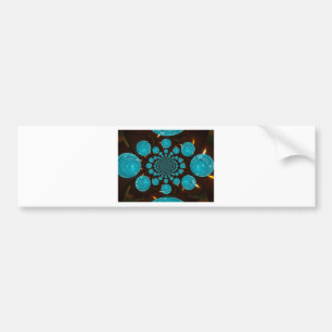 Muntliga Visningar av Cyan Ljus Kaleidoscope Art Bildekal