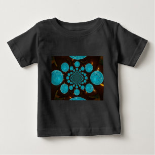 Muntliga Visningar av Cyan Ljus Kaleidoscope Art Tee