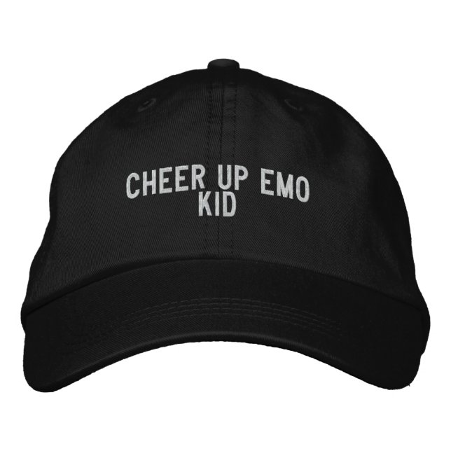 muntra upp emo-grabben broderad keps (Framsida)