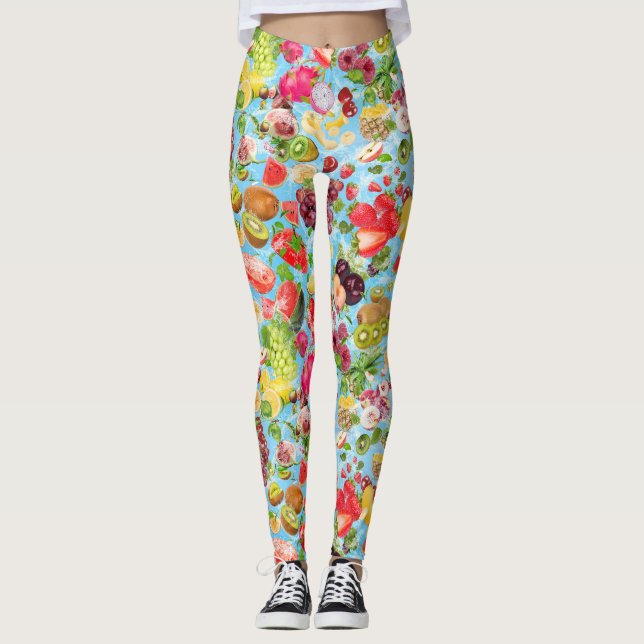 Munvattnande tropiska frukter leggings (Framsida)