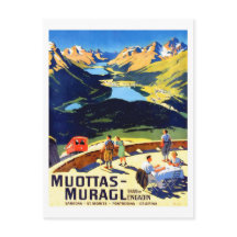 Muottas Muragl bergslandskap, Schweiz