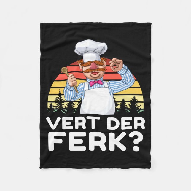 Muppet Show Swedish Chef Expletive New Funny Stic  Fleecefilt (Framsidan)