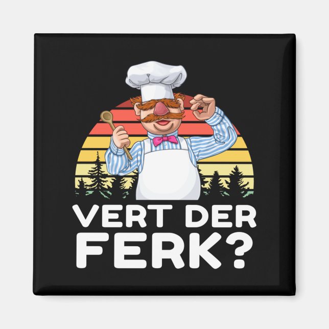 Muppet Show Swedish Chef Expletive New Funny Stic  Magnet (Framsidan)