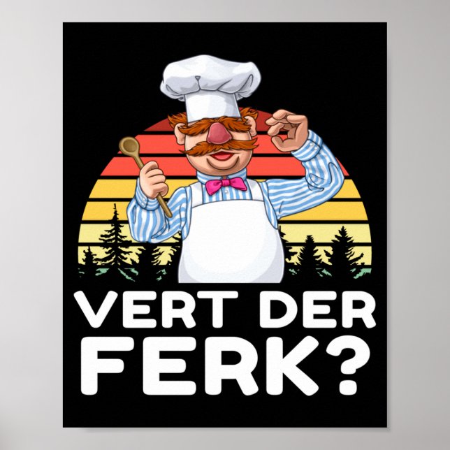 Muppet Show Swedish Chef Expletive New Funny Stic  Poster (Framsidan)
