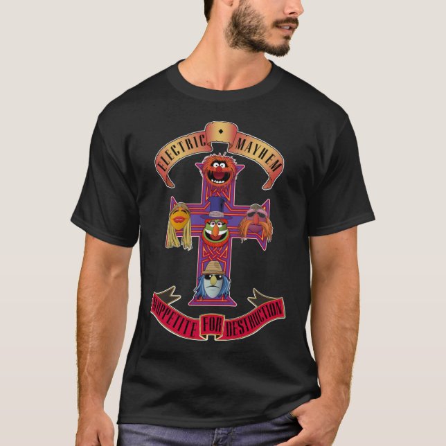Muppetit för kaos vän retro t shirt (Framsida)