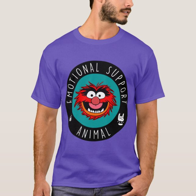 Muppets Animal Emotional Support Animal Drummer vi T Shirt (Framsida)