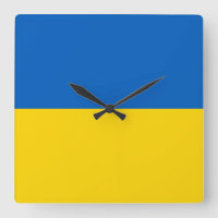 Mur Clock med Flagga från Ukraina