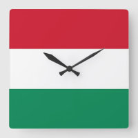 Mur Clock med Flagga i Ungern