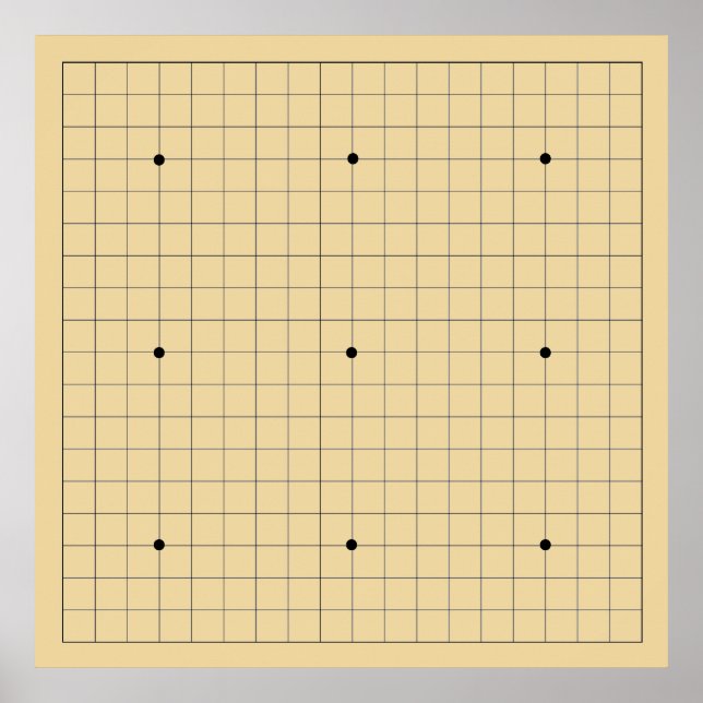 Mur Go-spelkort (19x19) (Vers 2) Poster (Framsidan)