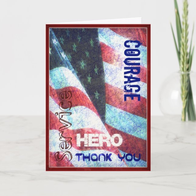 Mur - Hero - Tack Veterans Day Card Kort (Framsida)