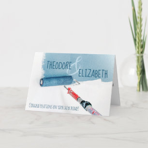 Mur målar nya hemmakontor för hälsning av grattisa helgkort