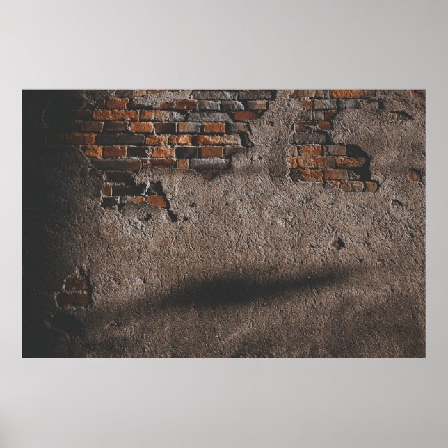 Mur med brutna tegel poster (Framsidan)