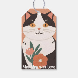 Mur-Mur with Love Custom Cute Happy Cat Presentetikett
