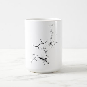 Mur, svart spricka magisk mugg