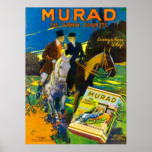 Murad cigaretter 1910 den turkiska cigaretten poster