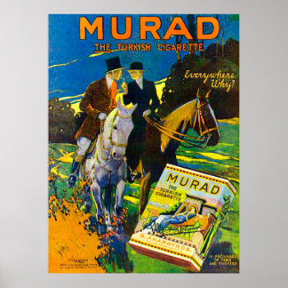 Murad Cigarettes 1910 Den turkiska cigarretten Poster