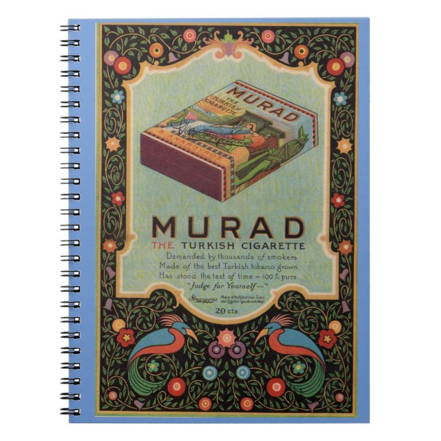 Murad Cigarettes ad Anteckningsbok Med Spiral (Framsidan)