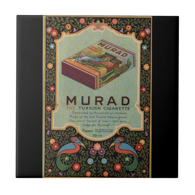 Murad Cigarettes ad Kakelplatta (Framsidan)
