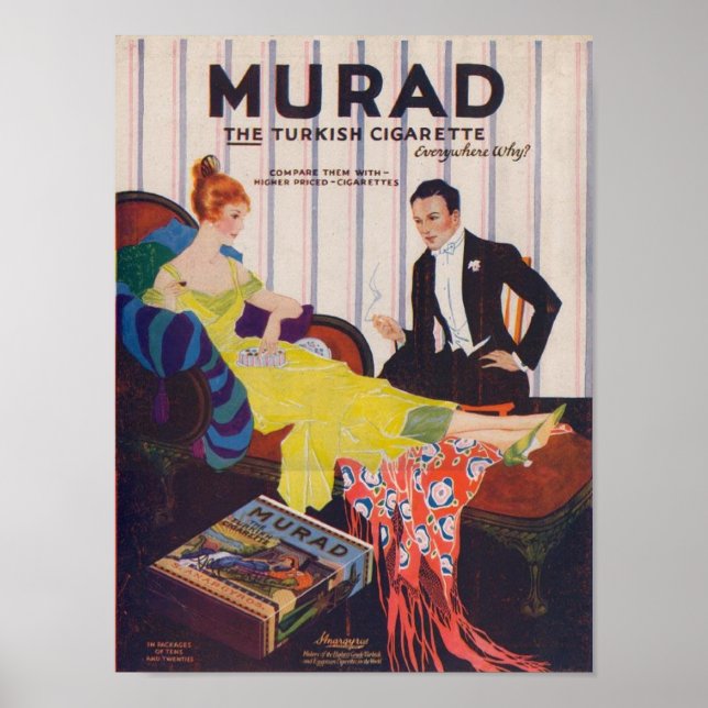 Murad Turkiska cigaretter 2 Poster (Framsidan)