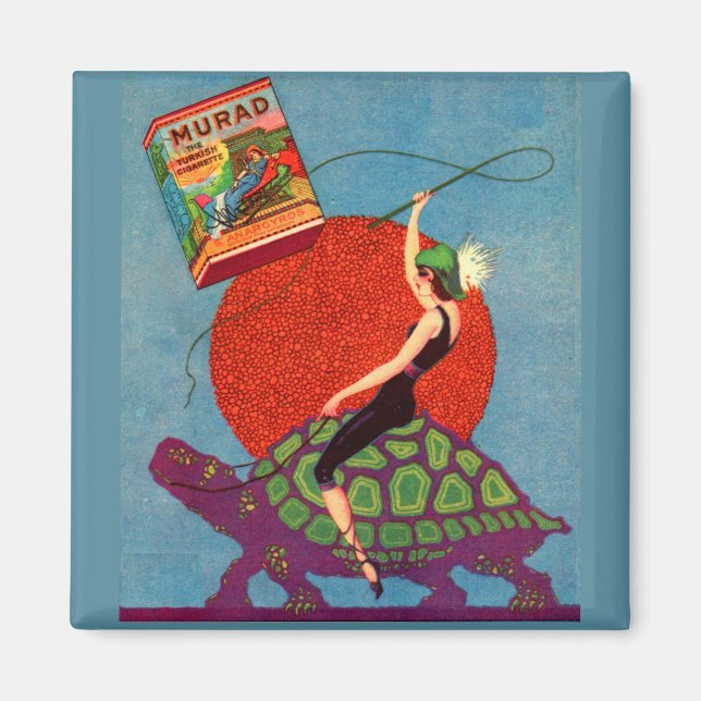 Muradcigarretter dam ridgigantisk sköldpadda magnet (Framsidan)