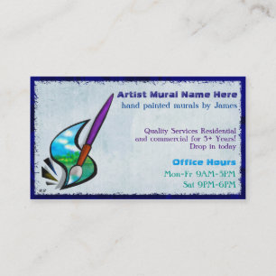 Mural Artist Graphic Design Commercial RESIDENTIAL Visitkort