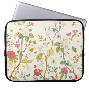 Mural. Bloom. Bensar träd. Vintage blommigt illus Laptop Fodral