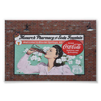 Mural Celebrates Route 66, Baxter Springs, Kansas Fototryck