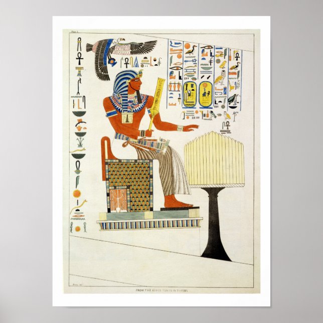 Mural från Grav i Kung av Thebes, disco Poster (Framsidan)