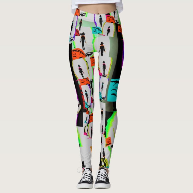 Mural Graffiti 1980 Leggings (Framsida)