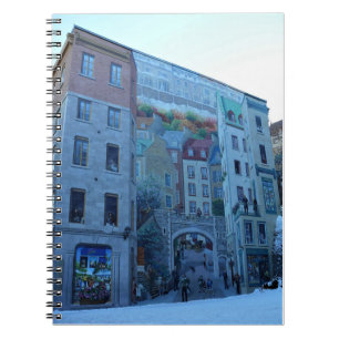 Mural in Old Quebec City, Quebec, Kanada Anteckningsbok