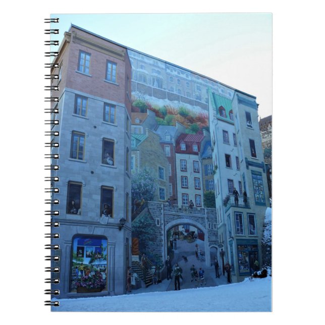 Mural in Old Quebec City, Quebec, Kanada Anteckningsbok (Framsidan)