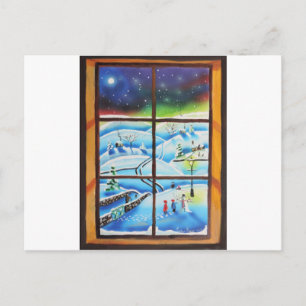 Mural målning av Winter Window-väggen av Gordon Br Vykort