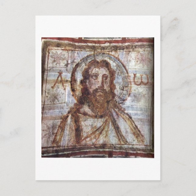Mural målning från Commodillas katacomb. Vykort (Framsida)