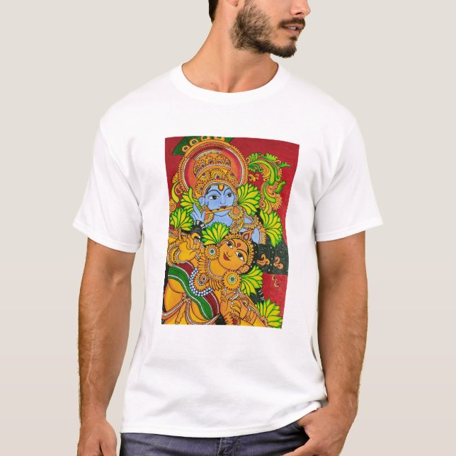 Mural-tavla Krishna Radhs T Shirt (Framsida)
