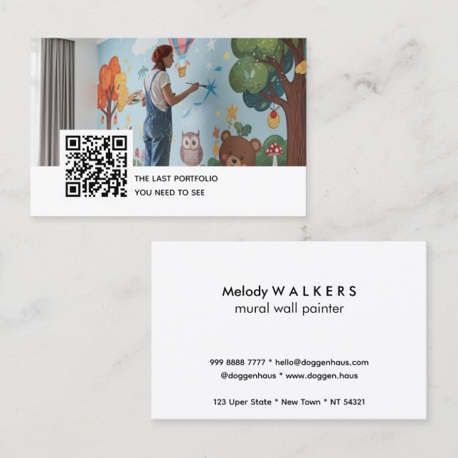 Mural wall painter  visitkort (Fram/baksida)