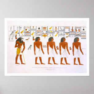 Murals från Grav i Kung vid Thebes, disk Poster
