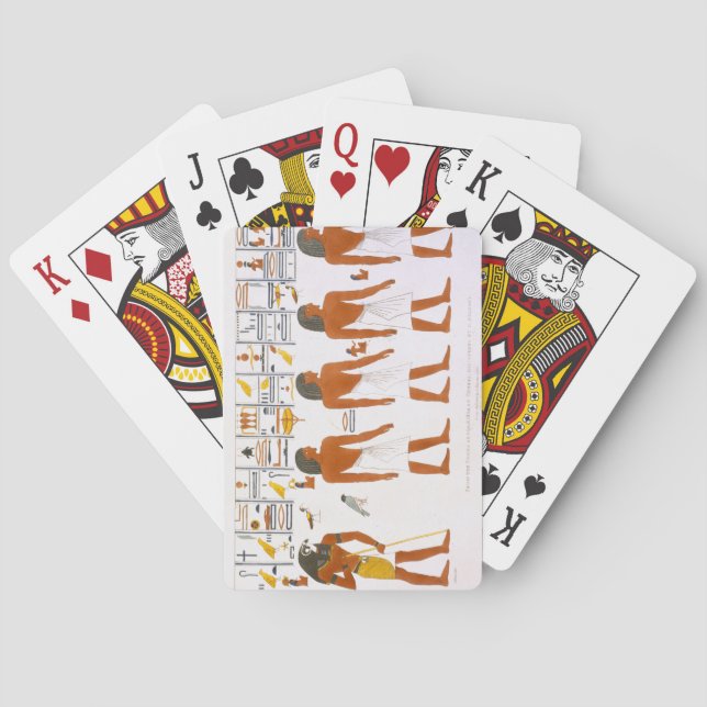Murals från Grav i Kung vid Thebes, disk Spel Kort (Baksidan)