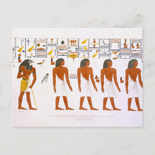 Murals från Grav i Kung vid Thebes, disk Vykort (Framsida)
