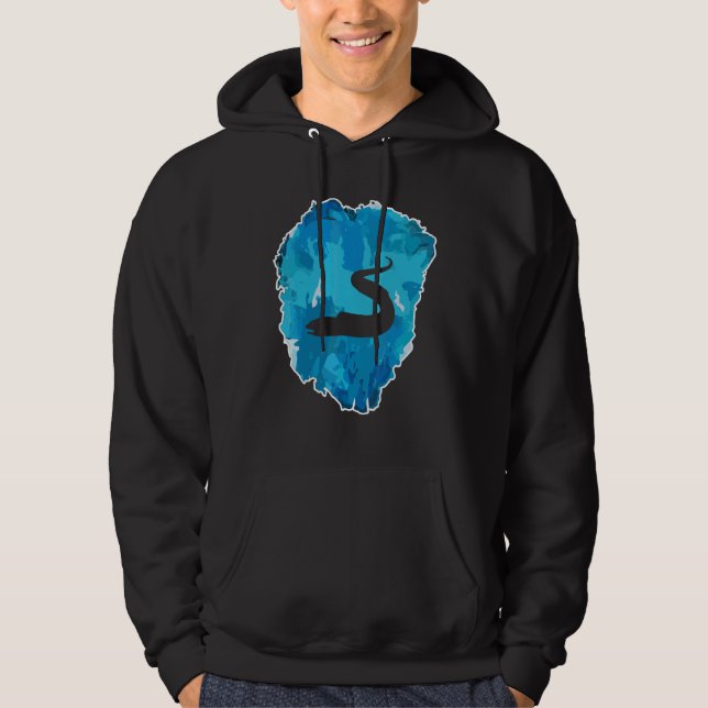 Muränål i ett isblock för evigt hoodie (Framsida)
