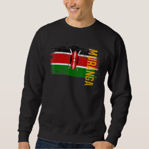 Muranga Kenya Flagga för kenyaner Manar Women Kids Lång Ärmad Tröja