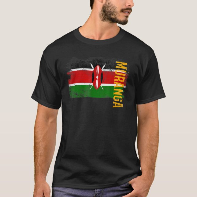 Muranga Kenya Flagga för kenyaner Manar Women Kids T Shirt (Framsida)