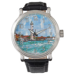 Murano fyr, Venedig, Italien. Armbandsur