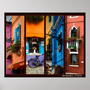 Murano, Italien 4 Photo Collage Anpassningsbar Poster
