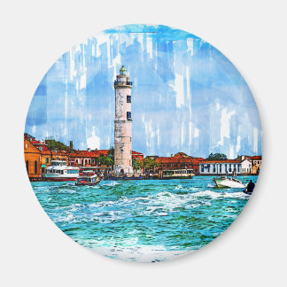 Murano Lighthouse, Venedig, Italien. Magnet