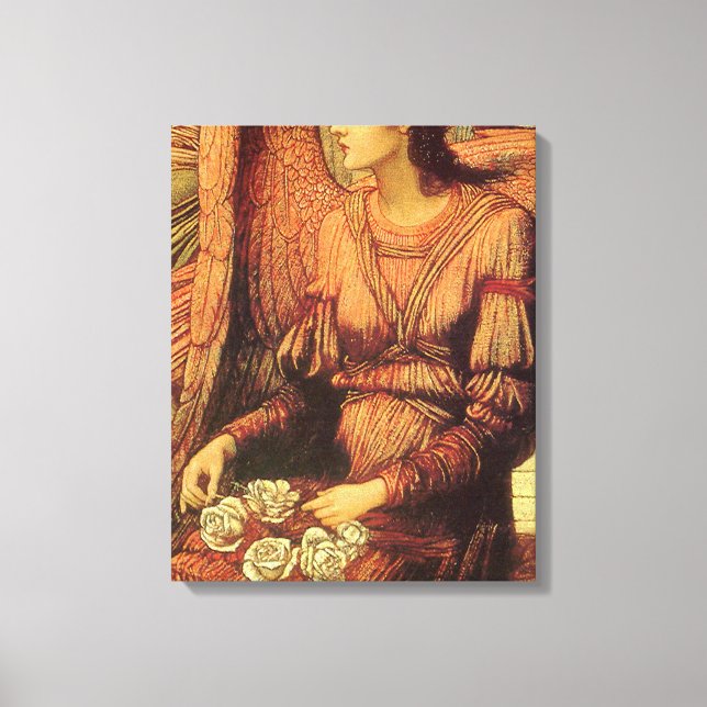 Murarna av Guds hus, ängel av John Strudwick Canvastryck (Framsida)
