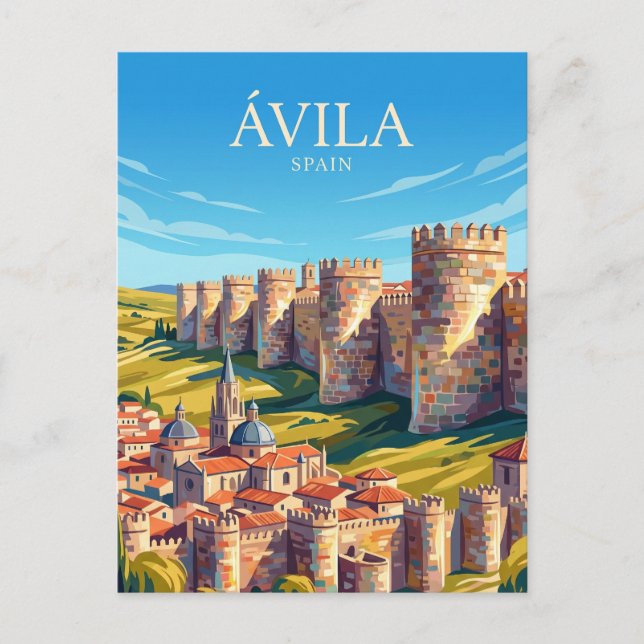 Murarna i Ávila Spanien Vykort (Framsida)