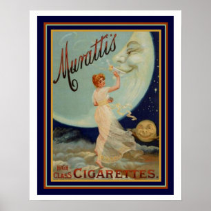 Murattis High Class Cigarettes Ad 16 x 20 Poster