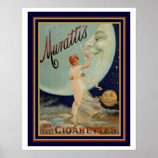 Murattis High Class Cigarettes Ad 16 x 20 Poster (Framsidan)