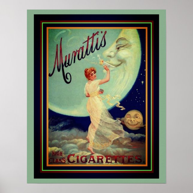 Murattis High Class Cigarettes Ad 16 x 20 Poster (Framsidan)